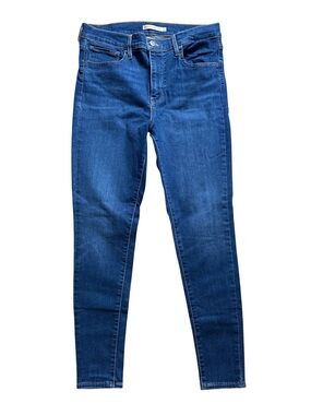 Levi's 720 Super Skinny Women’s High Rise Jeans — Deep Blue Stretch Denim 30W28L